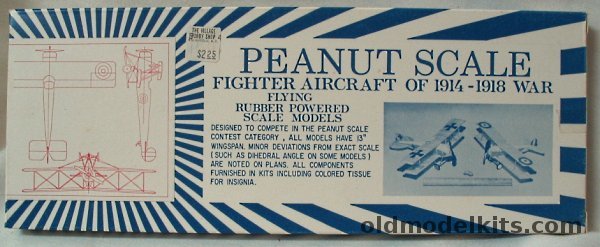 Lees Hobbies Albatros D-II - Peanut Scale Flying Model Airplane, 105-225 plastic model kit